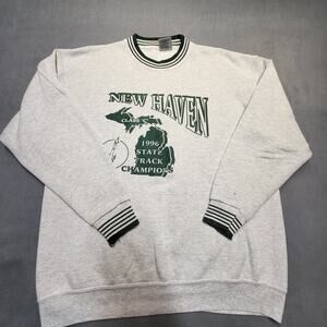 Vintage New Haven Sweatshirt Mens XL Gray Michigan State Champion 90s